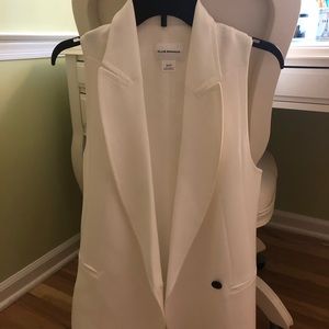 Club Monaco white blazer vest